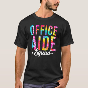 Camiseta Tie Dye Office Aide Esquadrão Escritório do Escrit