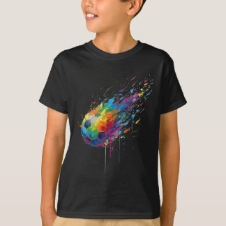 Camiseta Tie-dye Paint Splats Soccer Footbyll Player Fans E