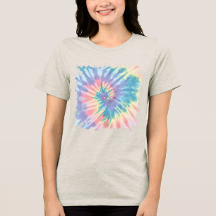 Camiseta Tie Dye Pastel Summer Spiral Tie Dye Rainbow