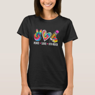 Camiseta Tie Dye Peace Love 8th Grade Back To School First