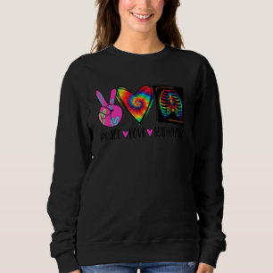 Camiseta Tie Dye Peace Love Radiology Radiologist