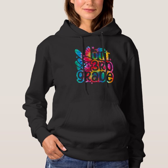 Camiseta Tie Dye Peace Out 3rd Grade Graduation No Último D (Frente)