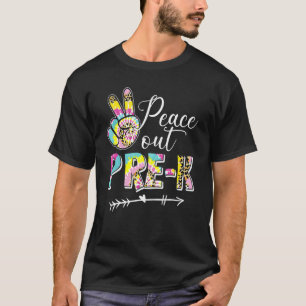 Camiseta Tie Dye Peace Out Pre K Last Day School Summer