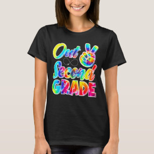 Camiseta Tie Dye Peace Out Second Grade Last Day