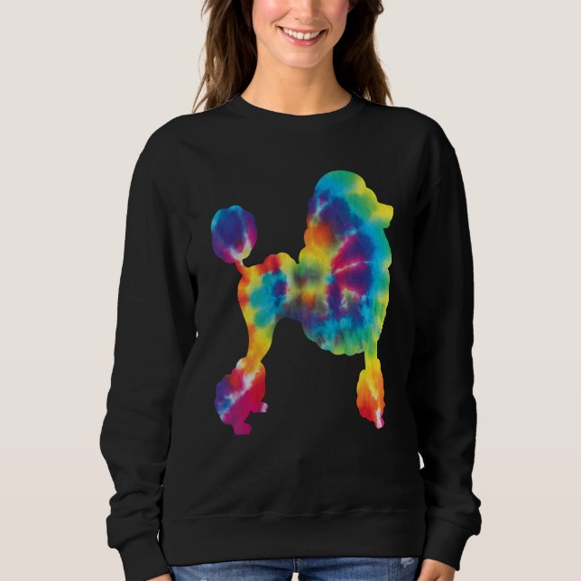 Camiseta Tie Dye Poodle  Canine Dog  Pet Trainer Breeder (Frente)