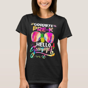 Camiseta Tie Dye Pre K Hello Summer No Último Dia Do Sch