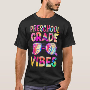 Camiseta Tie Dye Preschool Vibes Professora Primeiro Dia Da