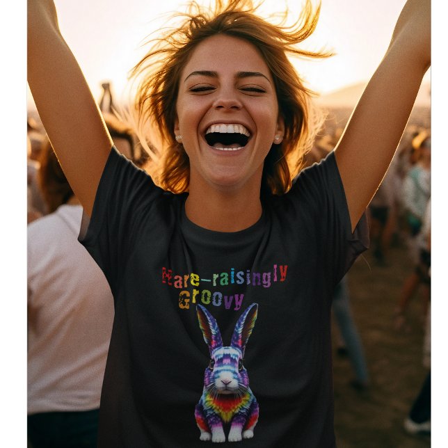 Camiseta Tie Dye Rabbit Groovy Hare Retro Bunny (Criador carregado)