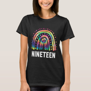 Camiseta Tie Dye Rainbow 19 Anos De Idade 19 Dias Dia 19 Bi