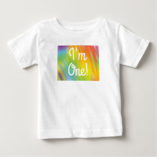 Camiseta Tie Dye Rainbow Festa de aniversário Kids Cute