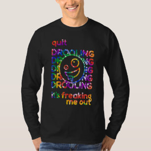 Camiseta Tie Dye Rainbow Sair Drooling Está me assustando