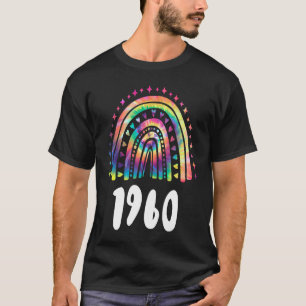 Camiseta Tie Dye Rainbow Year Of Birth 1960 Birthday