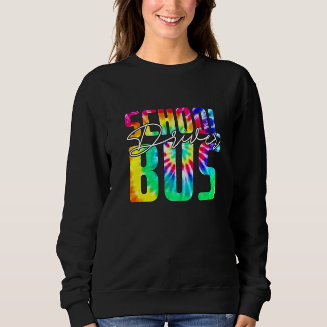 Camiseta Tie Dye School Bus Driver  Busman Pride Men Women (Frente)