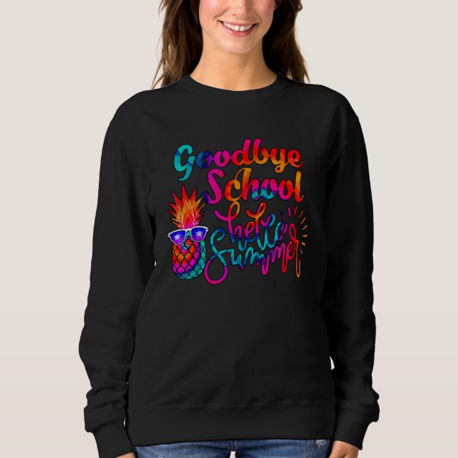 Camiseta Tie Dye School Hello Summer, Dia Passado Do Sc (Frente)