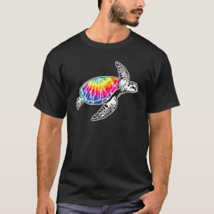 Camiseta Tie Dye Sea Turtle Adega Diversão Hippie Retro Oce