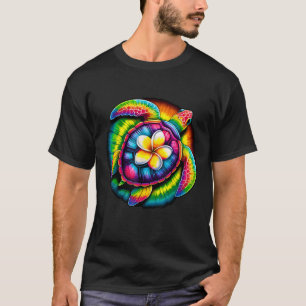 Camiseta Tie Dye Sea Turtle Havaiano Vacinação de Verão Hip