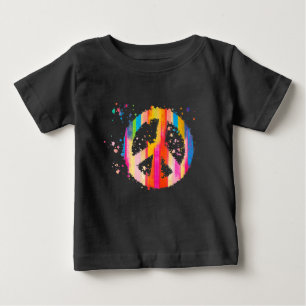 Camiseta Tie-Dye Sinal de Paz Hippie Bohemian - Símbolo do 