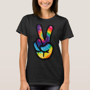Camiseta Tie Dye Sinal de Paz Hippies V s 4
