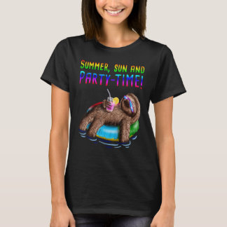 Camiseta Tie Dye Sloth Summer Sun E Festa De Férias Sumário