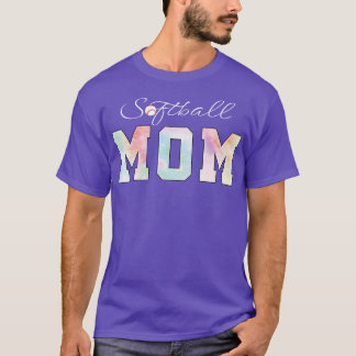 Camiseta Tie Dye Softball Mãe Softball Esporte