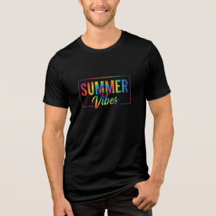 Camiseta Tie-Dye SUMMER Vibes – Arco-Íris Colorido