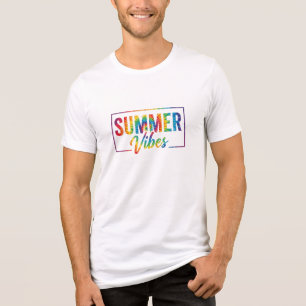 Camiseta Tie-Dye SUMMER Vibes – Arco-íris Colorido