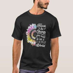 Camiseta Tie Dye Sunflower Teacher Outfit Para Professoras