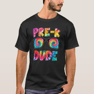 Camiseta Tie Dye Sunglass Pré K Cara De Volta Às Crianças D