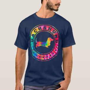 Camiseta Tie Long Hair Dachshund Cão Mãe Pai Pet Lover