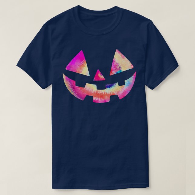 Camiseta TieDye Halloween Pumpkin Costume (Frente do Design)