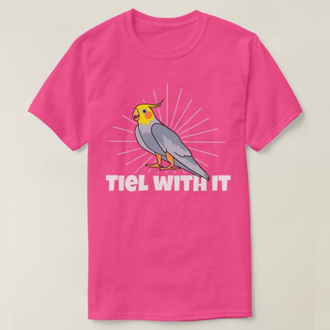 Camiseta Tiel Com Ele Os Proprietários Da Cockatiel Adoram  (Frente do Design)