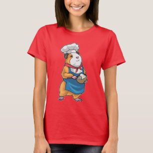 Camiseta Tigela de Chef de porquinho-da-índia Cozinheiro