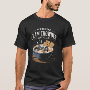 Camiseta Tigela de Clam Chowder u2013 Comida Costeira da No