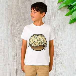 Camiseta Tigela de Comida de macarrão de esparguete