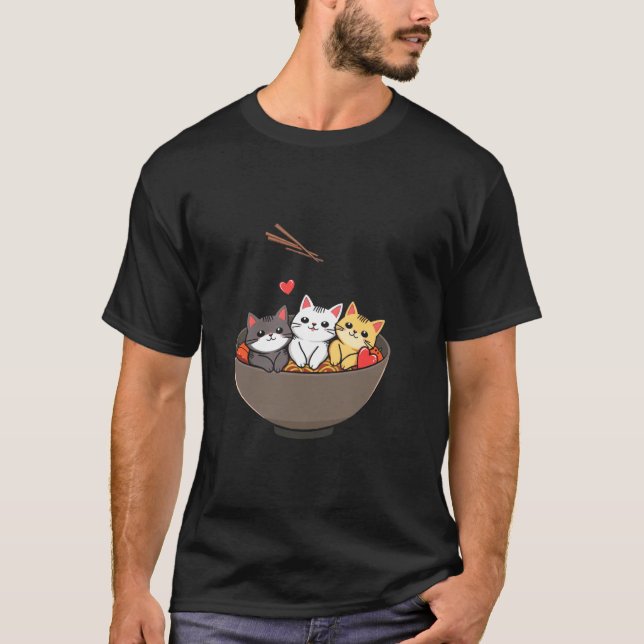 Camiseta Tigela de Gato Fofinho (Frente)