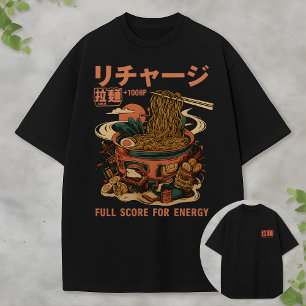 Camiseta Tigela de Macarrão Japonês Gráfica Recarrega +100H