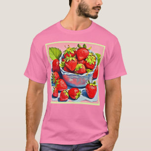 Camiseta Tigela de Morango Fresco