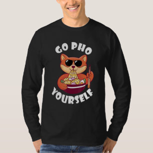 Camiseta Tigela de Pho com Trocadilho de Comida Asiática Vi