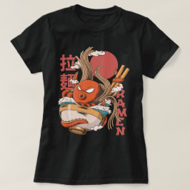 Camiseta Tigela de Ramen com Tentáculo de Polvo Gigante