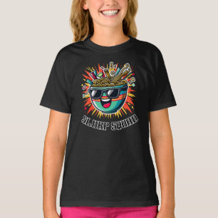 Camiseta Tigela de Ramen de desenho animado de macarrão fof