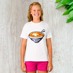 Camiseta Tigela de Sopa de Tomate com Colher