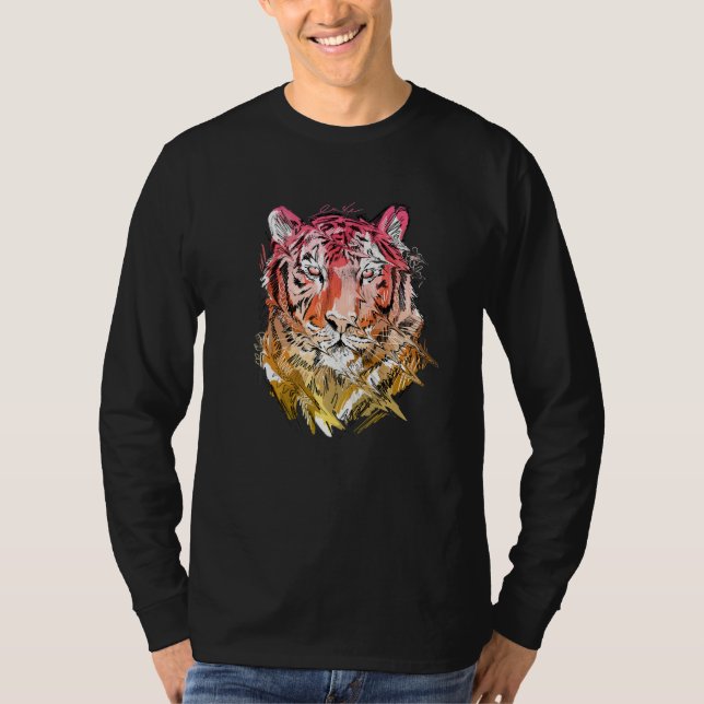 Camiseta Tiger Animal Art Animal Lovers Premium (Frente)