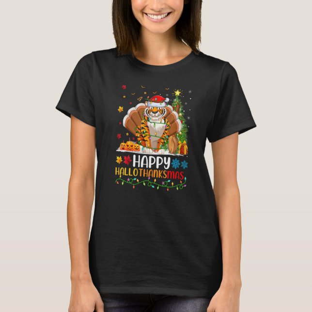 Camiseta Tiger Animal Happy Tiger Hellothanksmas (Frente)