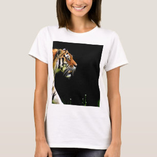 Camiseta Tiger Aproximando-se - Trabalho de arte animal sel