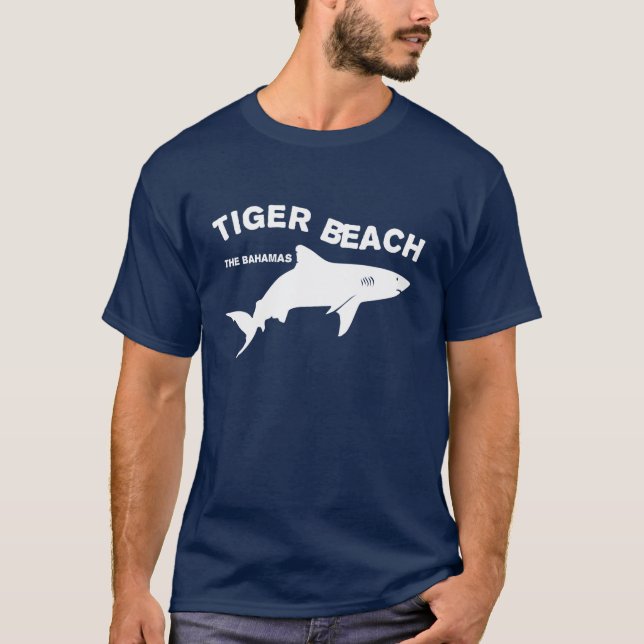 Camiseta Tiger Beach - Bahamas | Mergulho Com Tubarões (Frente)
