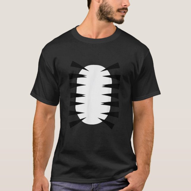 Camiseta Tiger Belly Halloween Costume Com Stripes Bengal (Frente)