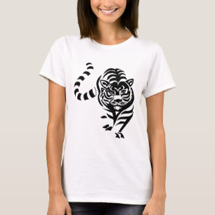 Camiseta Tiger Cat Grandes Stripes Brancas Negras Prowl Wal