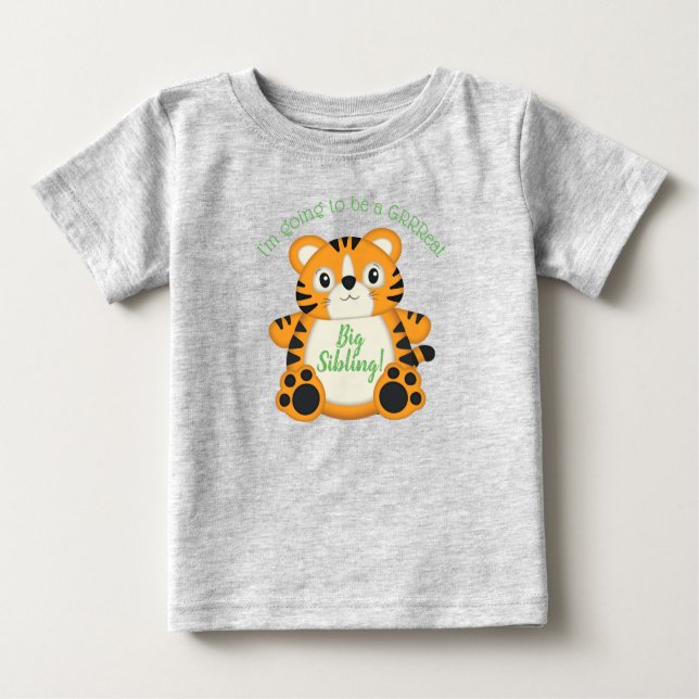 Camiseta Tiger Chá de fraldas Safari (Frente)