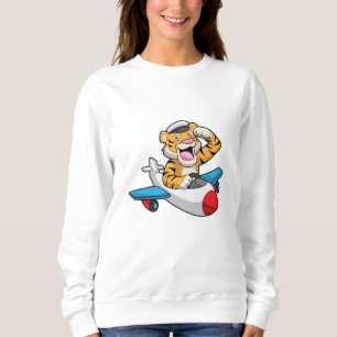 Camiseta Tiger como piloto no avião