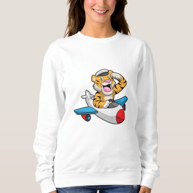 Camiseta Tiger como piloto no avião (Frente)